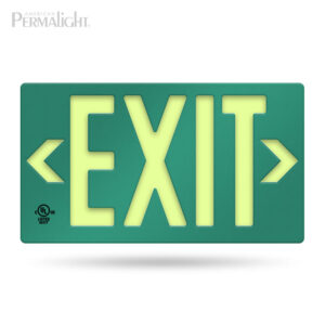 Green LED Activation EXIT Sign, 100-foot Viewing Distance